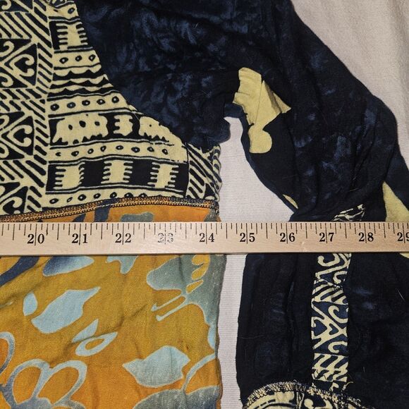 Vintage We Be Bop Shirt Womens 1X Tye Dye Floral Retro Button Blouse Boho 90s - Picture 8 of 11